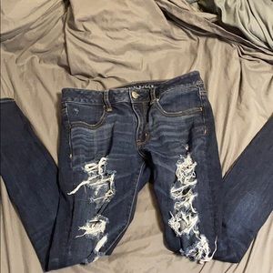 American Eagle ripped skinny jeans
